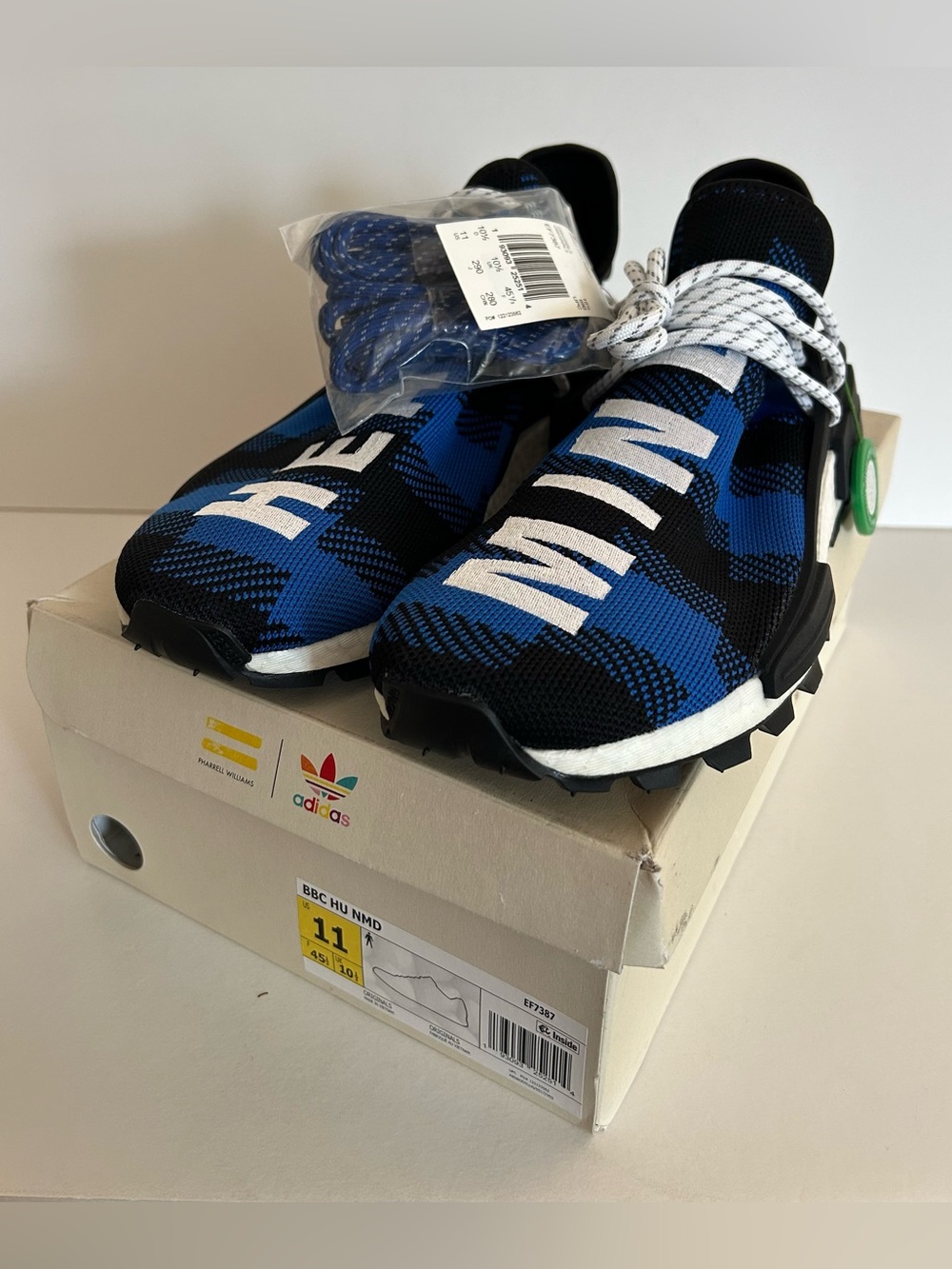 adidas NMD Hu Pharrell x BBC Blue & Black Sock-Style Sneaker